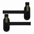 White Lion Cuffed Lifting Straps i sort med oransje detaljer, D-ring feste