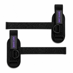 White Lion Cuffed Lifting Straps i sort med lilla detaljer