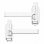 White Lion Cuffed Lifting Straps i hvit og grå