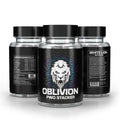 White Lion Oblivion PWO Booster, sort krukke med rødt og hvitt design