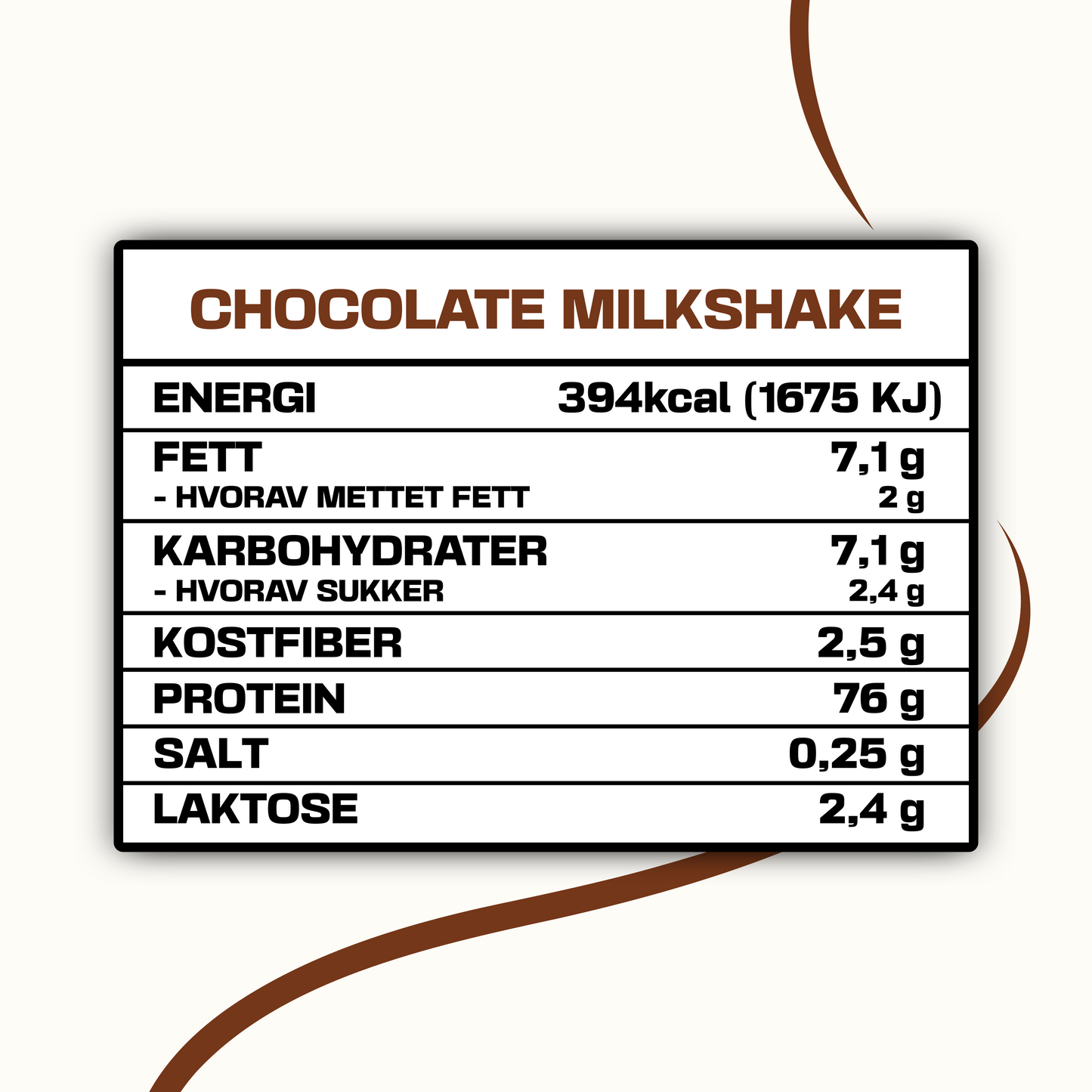 Whey Protein Chocoloate Milkshake