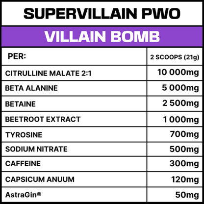 VILLAIN BOMB - SUPERVILLAIN PWO