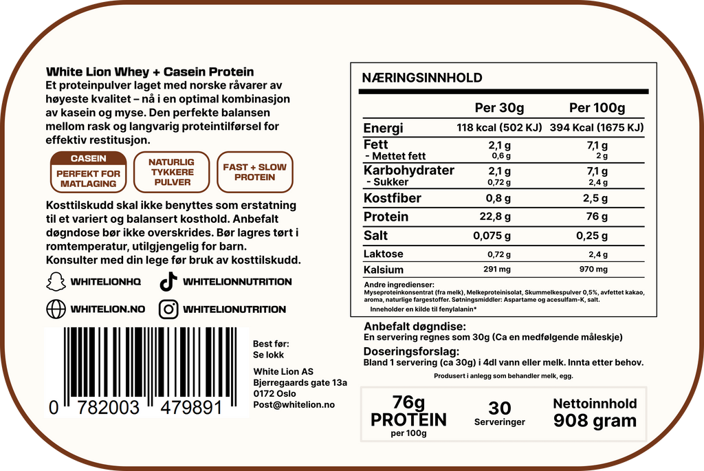 Whey Casein Chocolate Protein