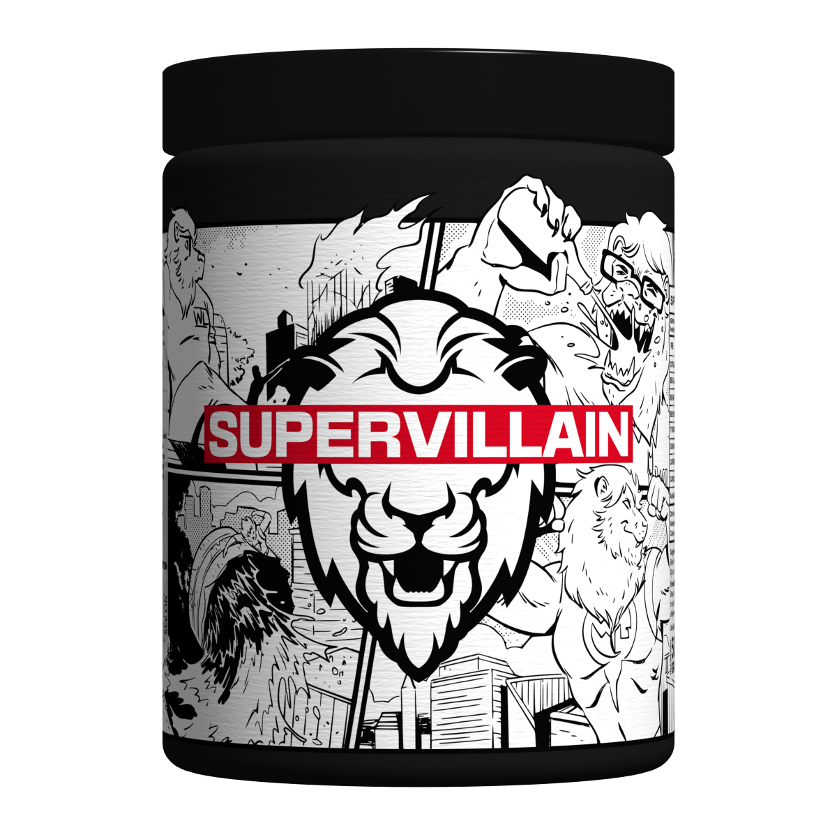 White Lion Supervillain PWO Hero Punch, 500g boks med Hero Punch design