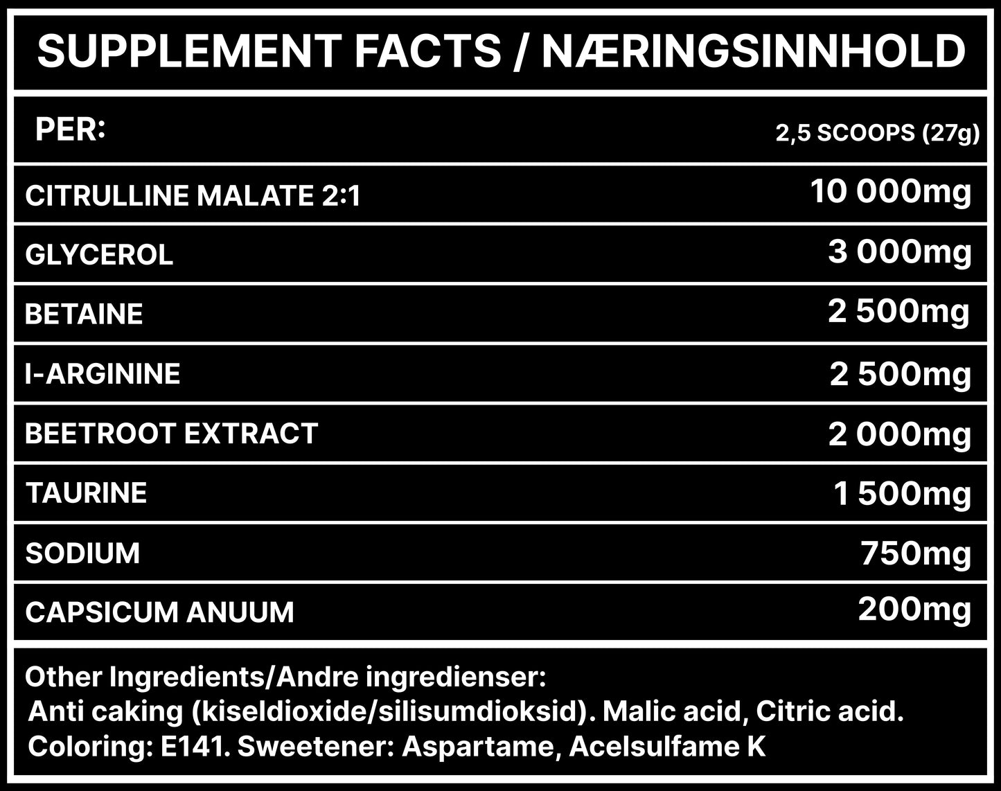 Pure Pump - Stim-Free PWO