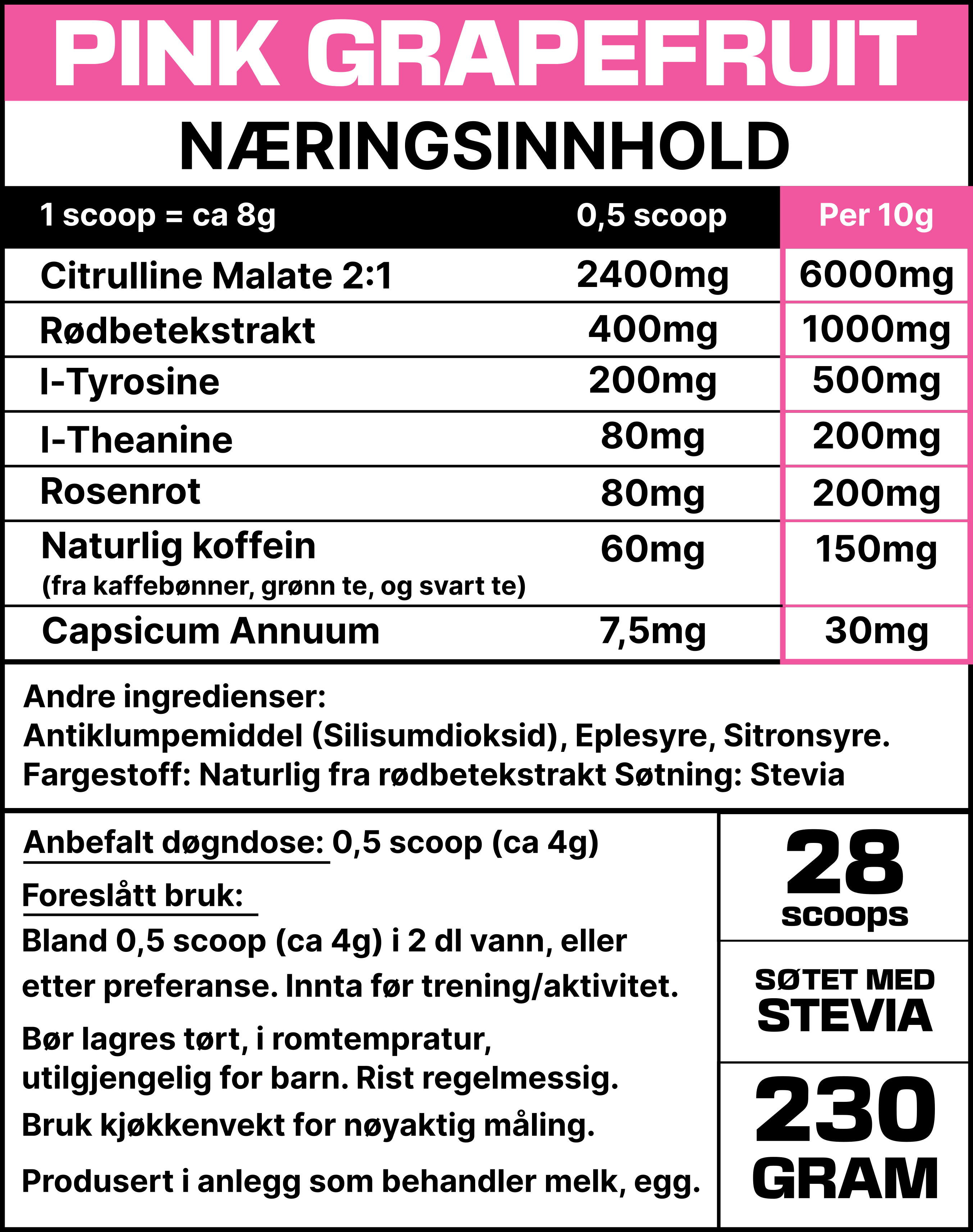 NATURAL PWO - PINK GRAPEFRUIT